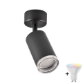 Spot LED RGBW dimerizabil pentru baie TURYN 1xGU10/4,8W/230V 3000K IP44 negru + telecomandă