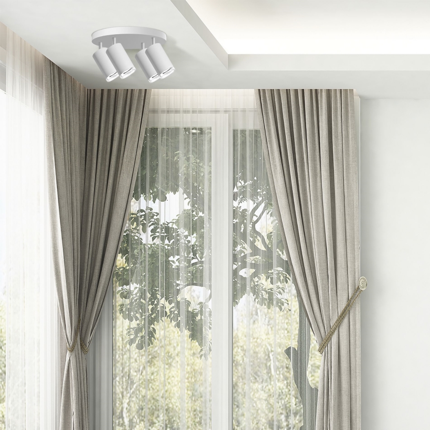Spot LED RGBW pentru baie TURYN, dimabil, 4xGU10/4,8W/230V, 3000K, IP44, alb + telecomandă