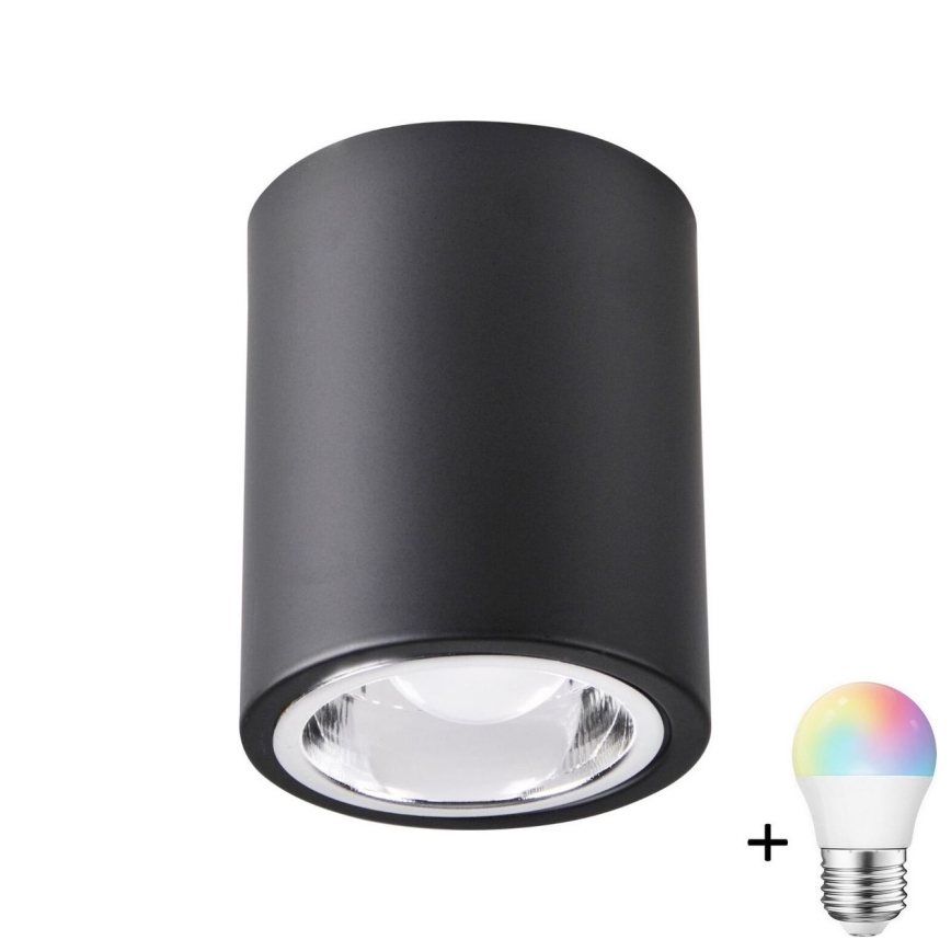 Spot LED RGBW reglabil JUPITER 1xE27/6,5W/230V 2700-6500K Wi-Fi Ø 9,8 cm negru