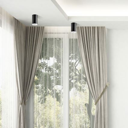 Spot LED RGBW dimabil pentru baie TURYN 1xGU10/4,8W/230V 3000K IP44 negru + telecomandă