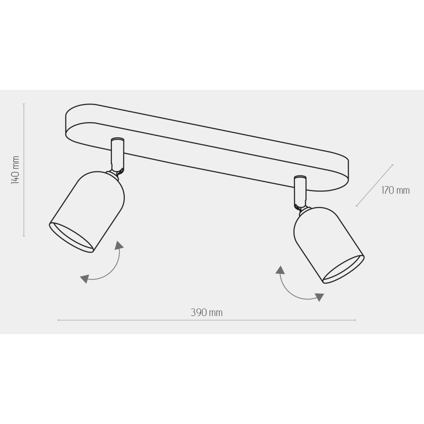 Spot LED RGBW reglabil TOP 2xGU10/6,5W/230V 2700-6500K auriu/negru
