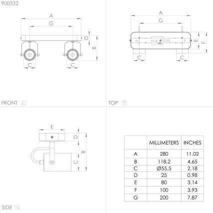 Spot LED 2xGU10/3W/230V Eglo