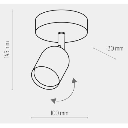 Spot LED TOP 1xGU10/10W/230V auriu/negru