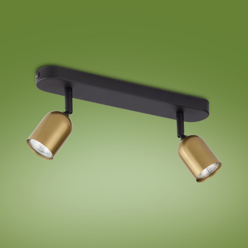 Spot LED TOP 2xGU10/10W/230V auriu/negru
