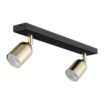 Spot LED TOP 2xGU10/10W/230V negru/auriu