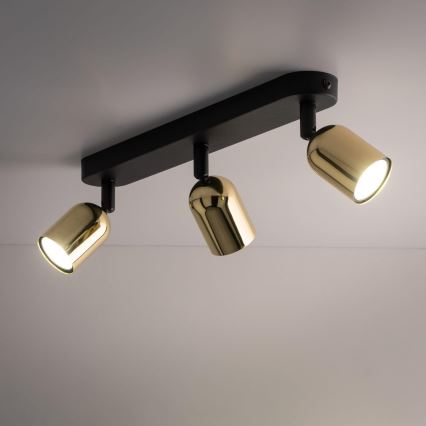 Spot LED TOP 3xGU10/10W/230V negru/auriu