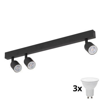 Spot LED TOP 3xGU10/10W/230V negru