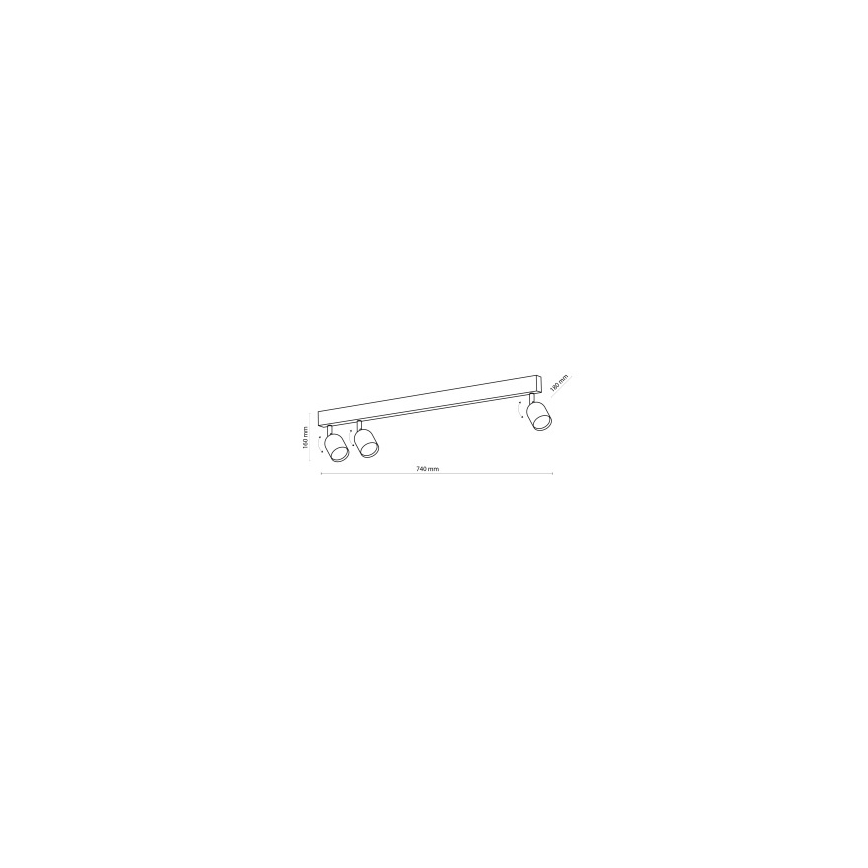 Spot LED TOP 3xGU10/10W/230V negru