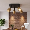 Spot LED TOP 4xGU10/10W/230V auriu/negru
