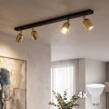 Spot LED TOP 4xGU10/10W/230V negru/auriu