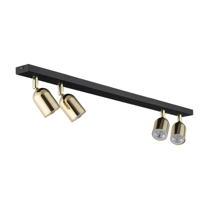 Spot LED TOP 4xGU10/10W/230V negru/auriu