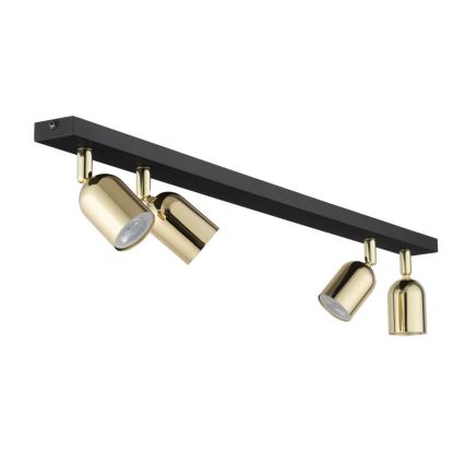Spot LED TOP 4xGU10/10W/230V negru/auriu