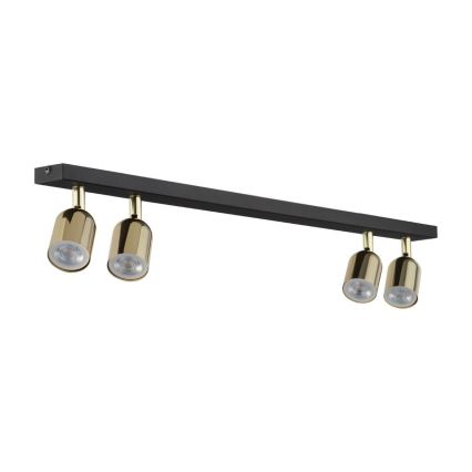Spot LED TOP 4xGU10/10W/230V negru/auriu