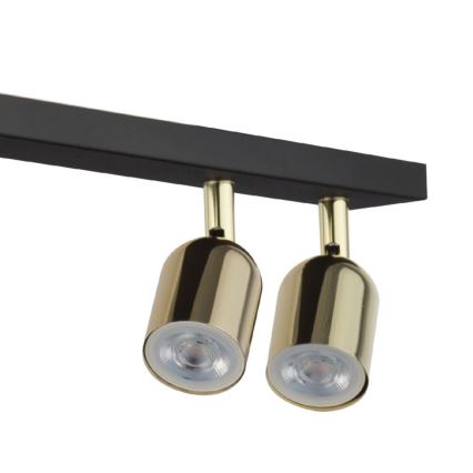Spot LED TOP 4xGU10/10W/230V negru/auriu