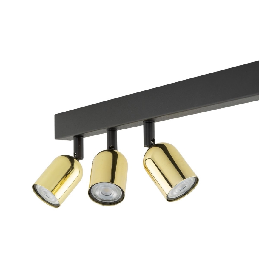 Spot LED TOP 4xGU10/10W/230V negru/auriu