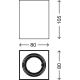 Spot LED TUBE 1xGU10/5W/230V unghiular Briloner 7120-014
