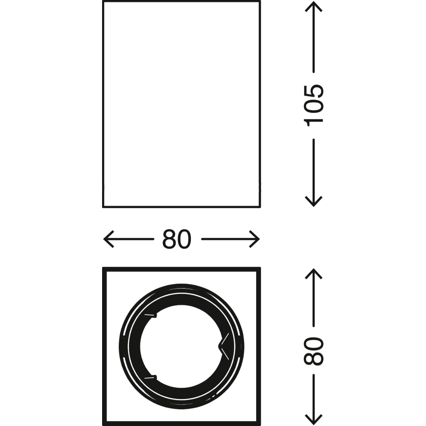 Spot LED TUBE 1xGU10/5W/230V unghiular Briloner 7120-014