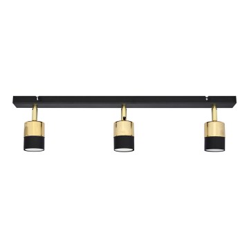Spot LED TUBSSON 3xGU10/4,8W/230V negru/auriu