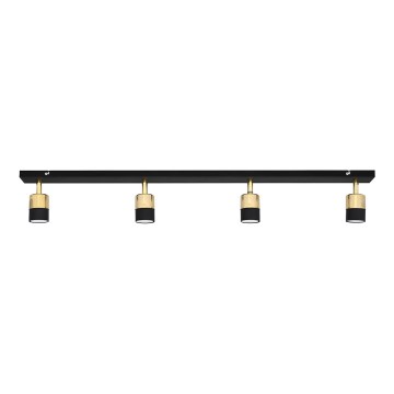 Spot LED TUBSSON 4xGU10/4,8W/230V negru/auriu