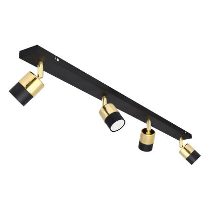 Spot LED TUBSSON 4xGU10/4,8W/230V negru/auriu