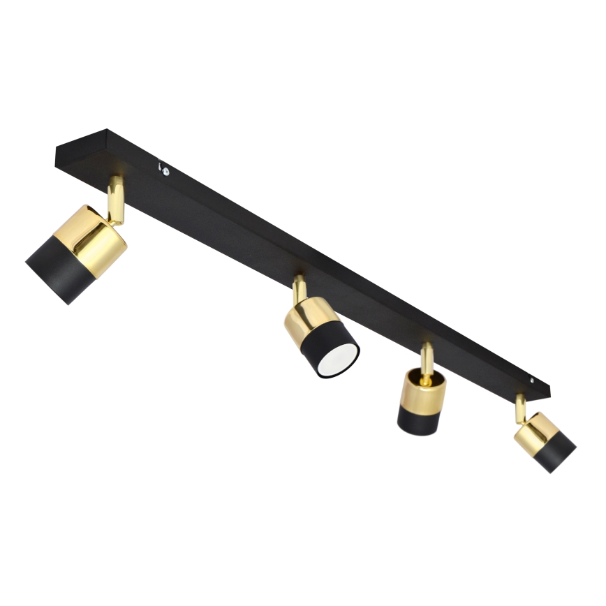 Spot LED TUBSSON 4xGU10/4,8W/230V negru/auriu