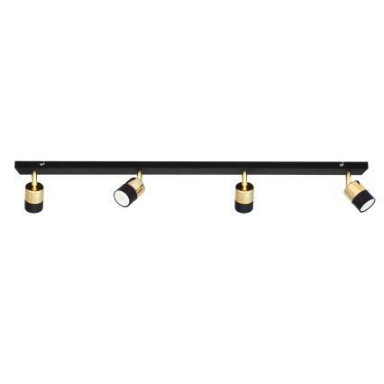 Spot LED TUBSSON 4xGU10/4,8W/230V negru/auriu
