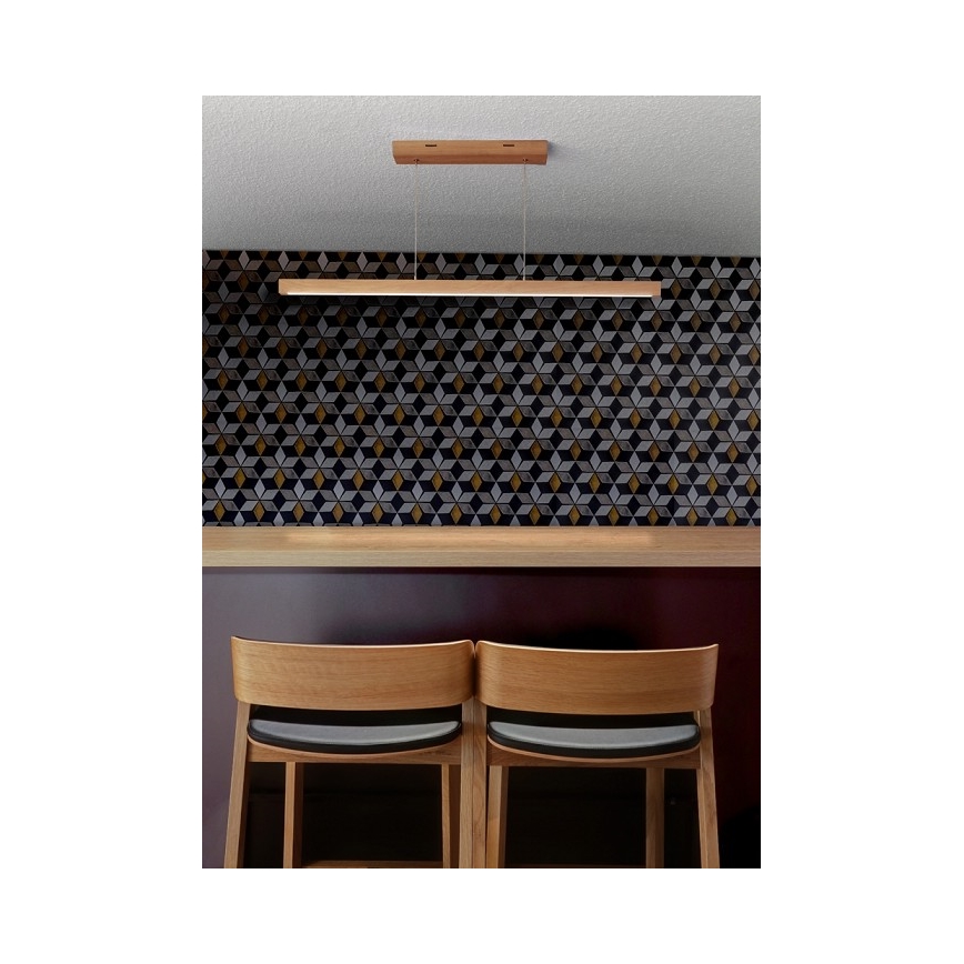 Lustra LED dimerizabilă pe cablu SMAL LED/12W/230V stejar