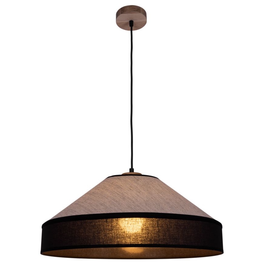 Lustră suspendată pe cablu AMIGO 1xE27/60W/230V stejar