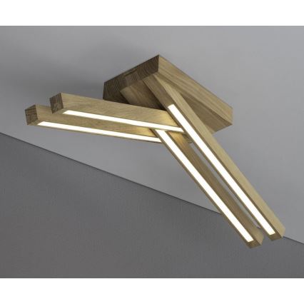 Plafonieră LED aplicată LINUS 4xLED/4,5W/230V, stejar mat