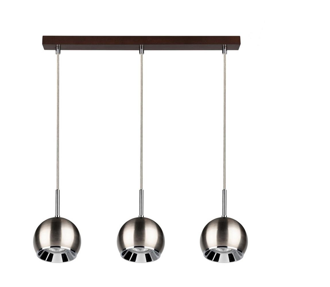 5141376 - Lustră LED pe cablu BALL WOOD 3xGU10/5W/230V