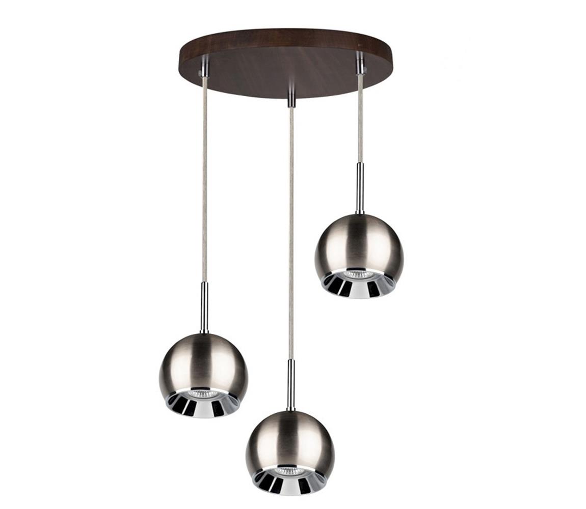 5141376R - Lustră LED pe cablu BALL WOOD 3xGU10/5W/230V