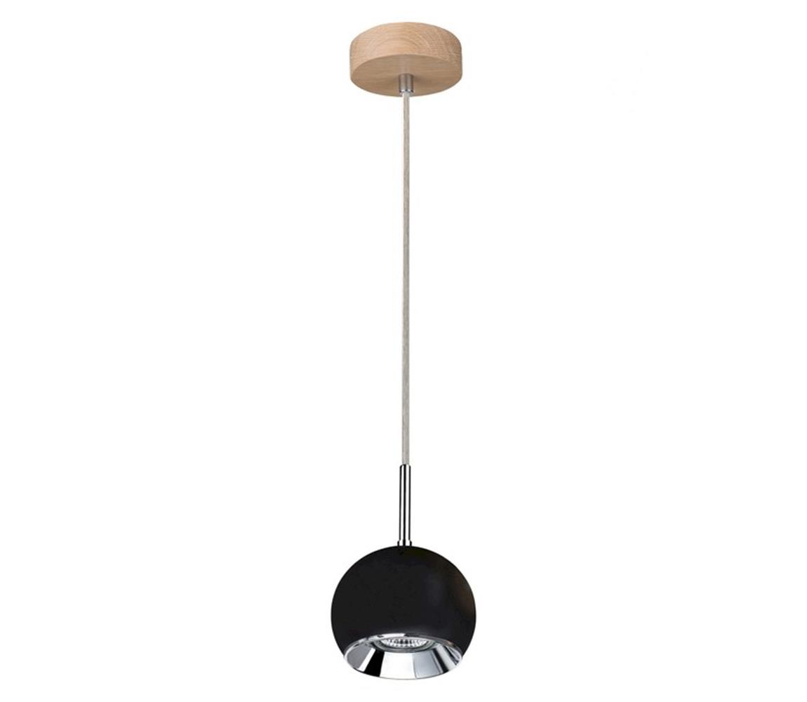 5143174 - Lustră LED pe cablu BALL WOOD 1xGU10/5W/230V Stejar mat