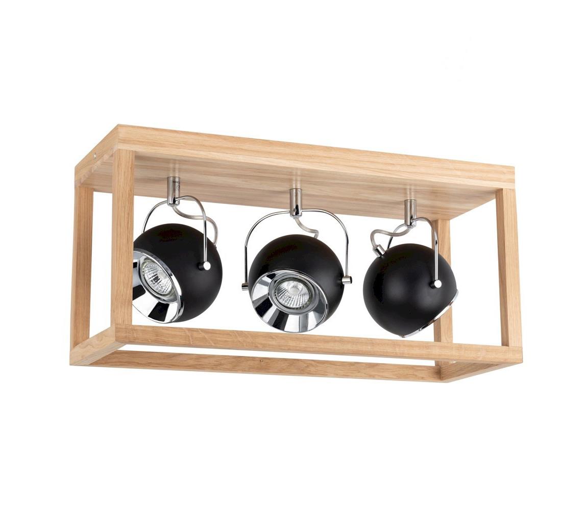 5224374 - Plafonieră LED ROY 3xGU10/5W/230V Stejar mat