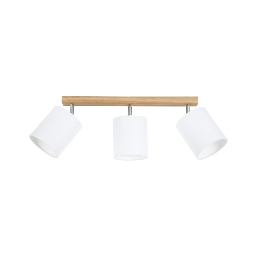 Spot APRILLIA 3xE27/25W/230V, stejar/alb