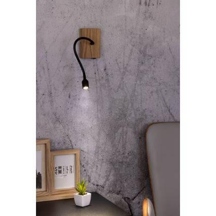 Aplică de perete LED LECTOR LED/2,5W/230V stejar