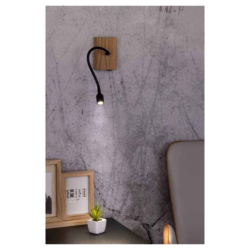 Aplică de perete LED LECTOR LED/2,5W/230V stejar