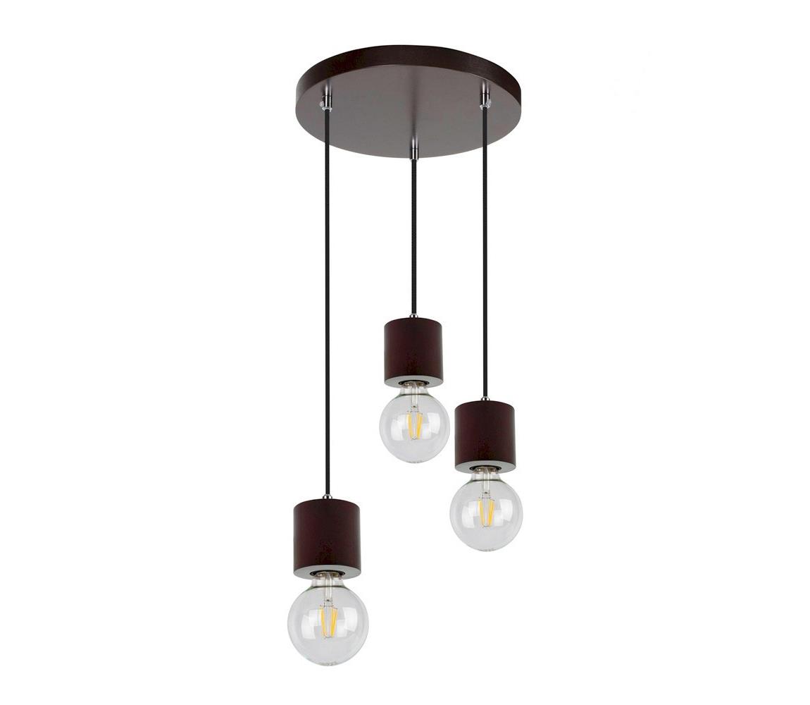 7069376R - Lustră pe cablu TRONGO ROUND 3xE27/60W/230V