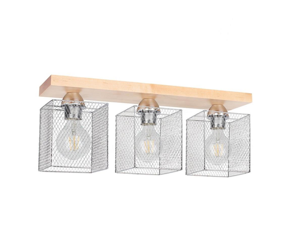 8175360 - Plafonieră NORMAN WOOD 3xE27/25W/230V