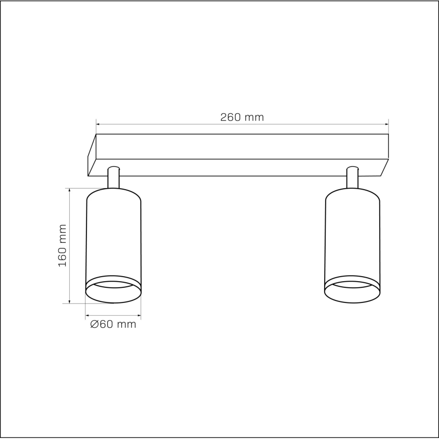 Spot LONDON 2xGU10/10W/230V negru