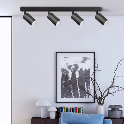 Spot LONDON 4xGU10/10W/230V negru