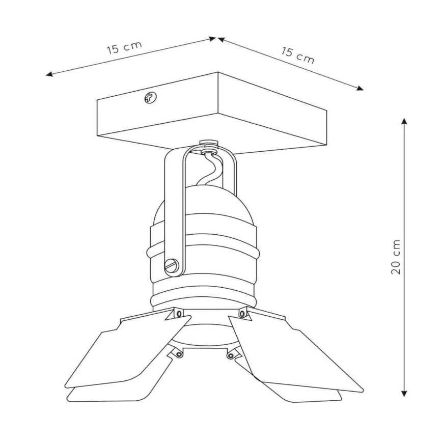 Spot Lucide 17997/01/35 PICTO 1xGU10/35W/230V albastru