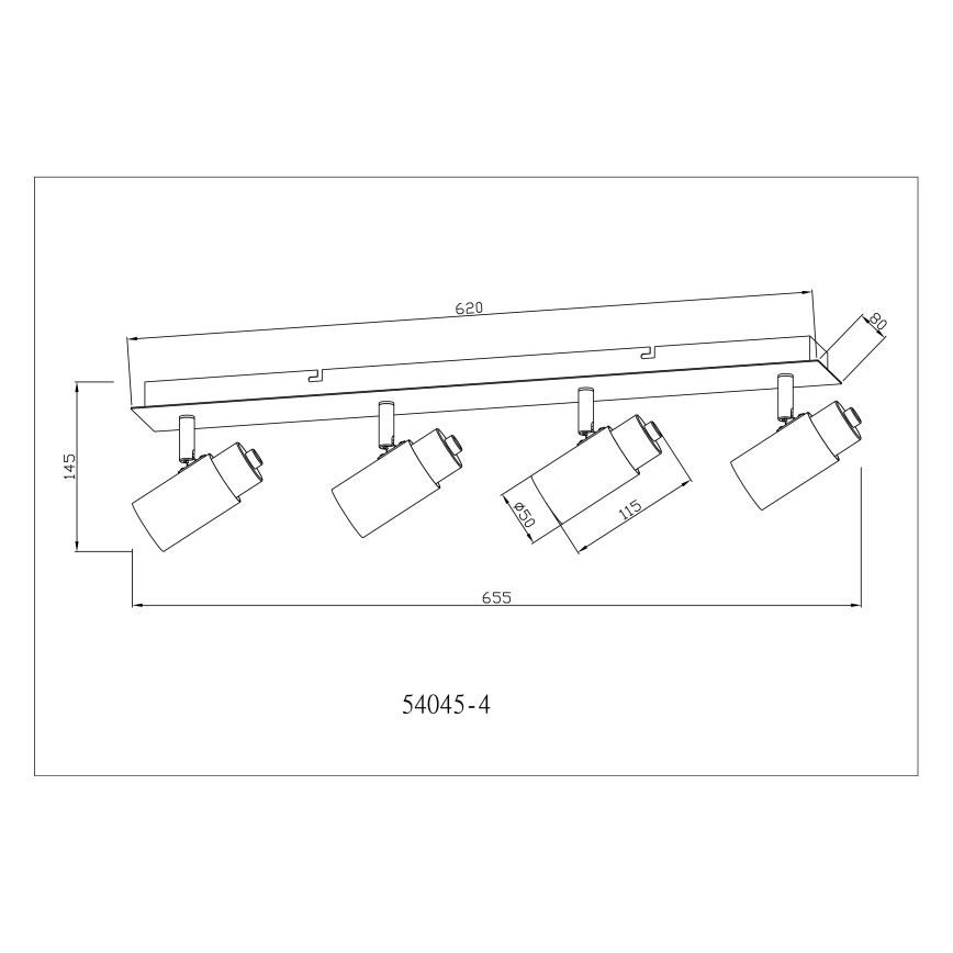 Spot 4xE27/40W/230V Globo