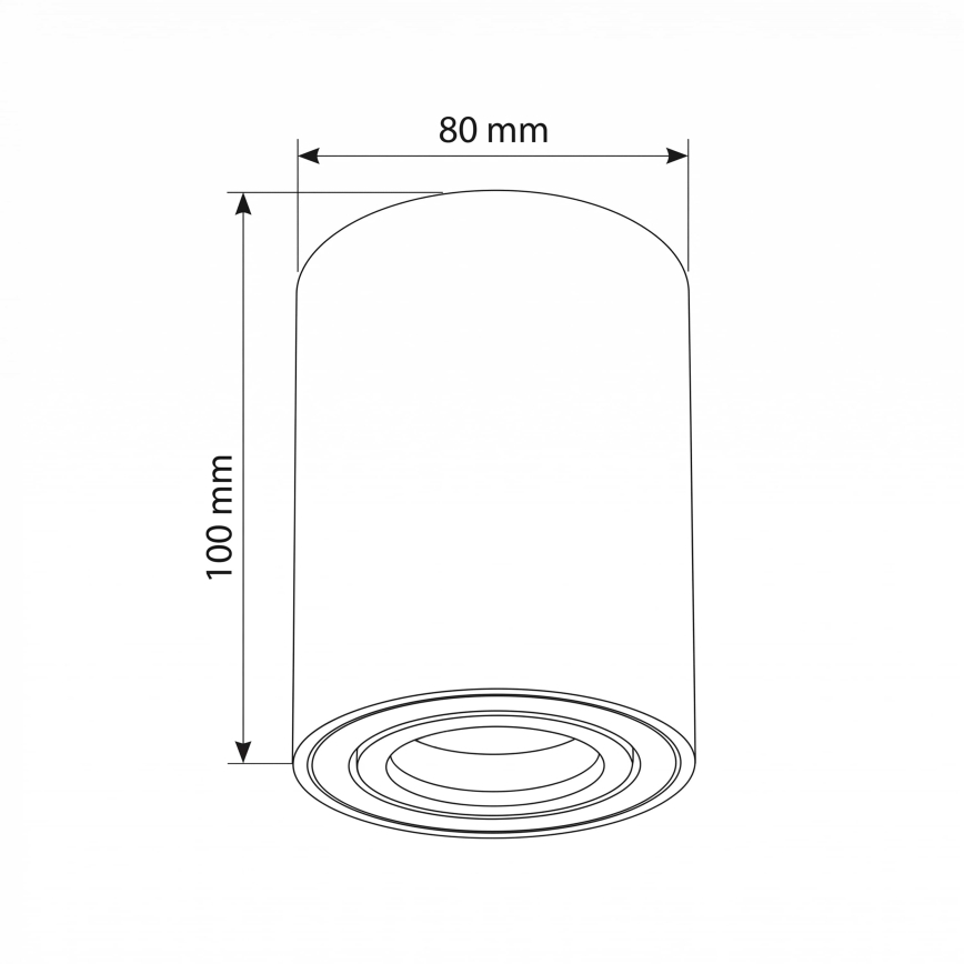 Spot MIA 1xGU10/30W/230V 100x80 mm alb BRILAGI