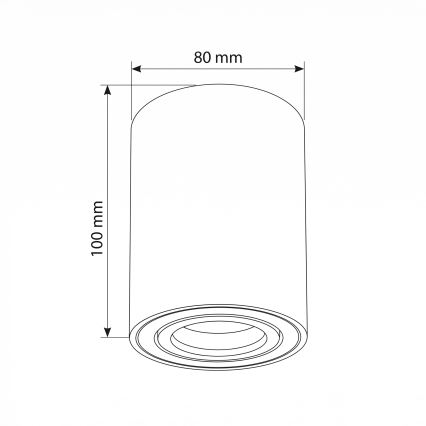 Spot MIA 1xGU10/30W/230V 100x80 mm negru BRILAGI
