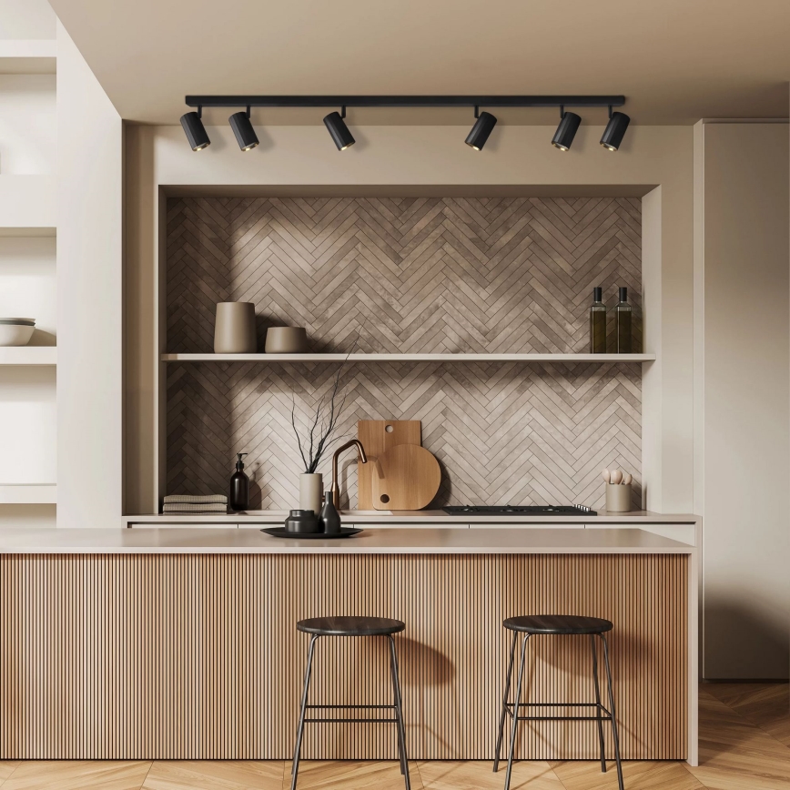 Spot NICEA 6xGU10/10W/230V negru