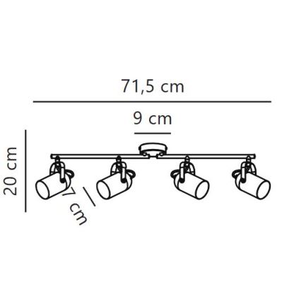 Spot Nordlux LOTUS 4xE14/40W/230V