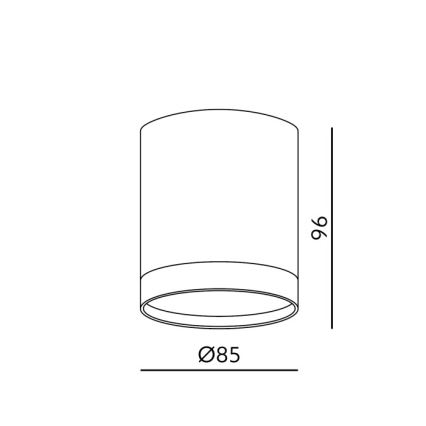 Spot OH12 1xGX53/35W/230V 9,6 cm alb
