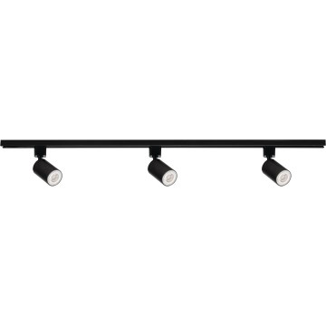 Spot pe șină ALTEAR, 3x GU10, 10 W, 230 V, 1 m, negru
