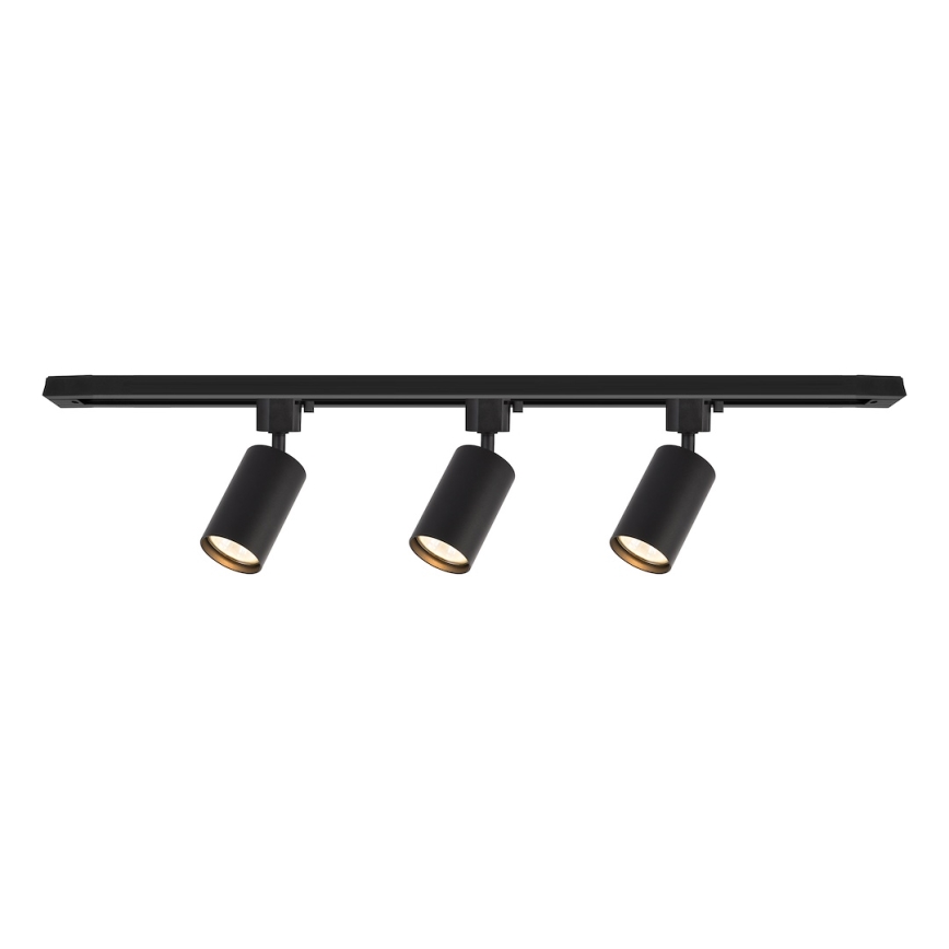 Spot pe șină TIGER, 3x GU10, 10W, 230V, negru