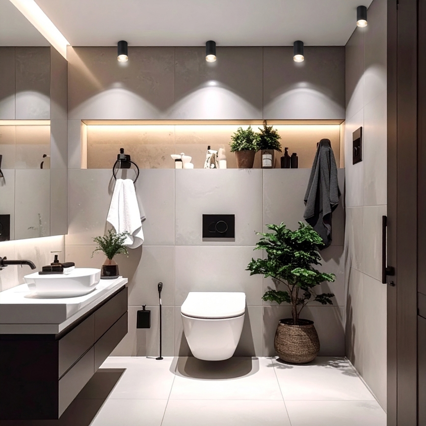 Spot pentru baie Brilagi SELE 1xGU10/30W/230V IP44 negru